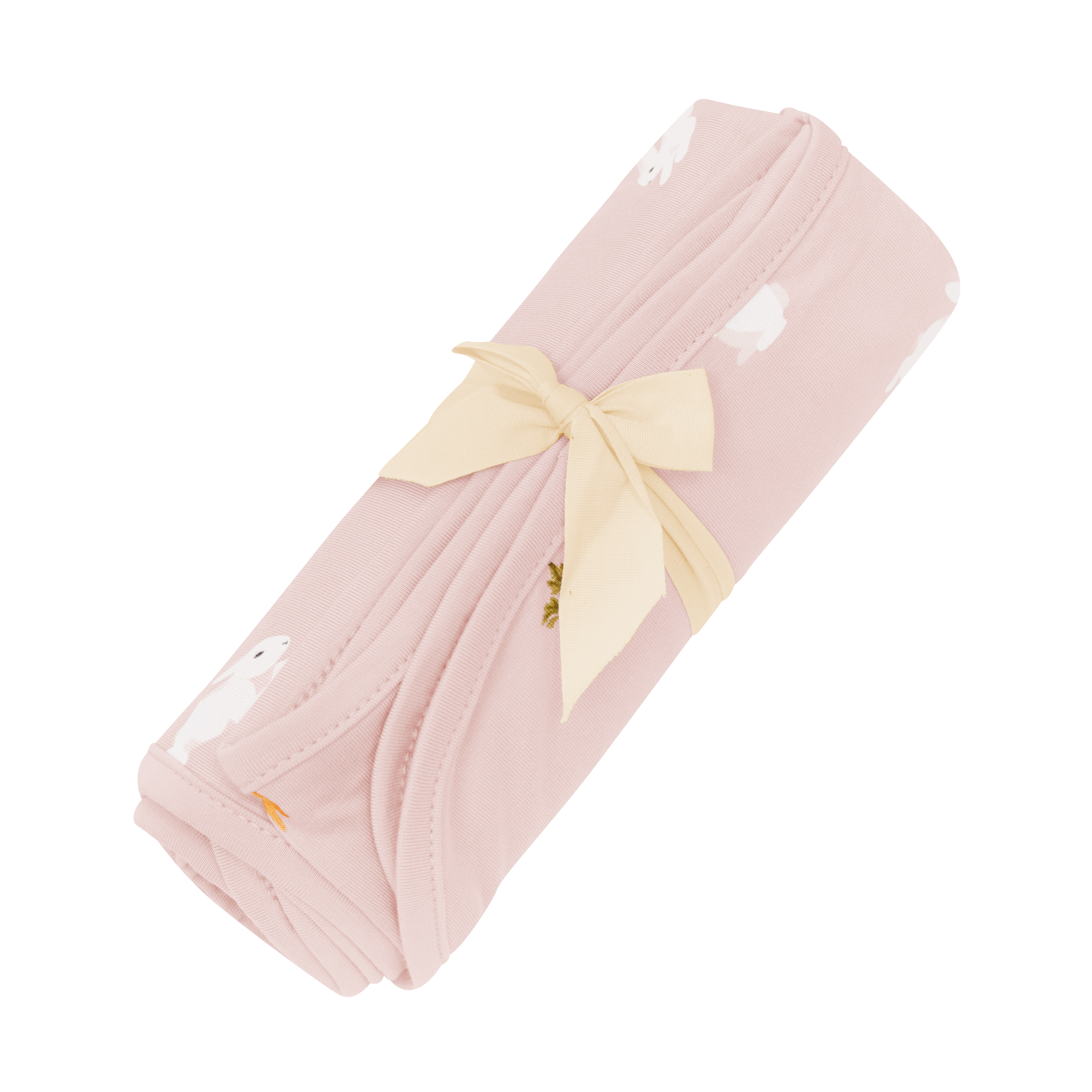 Soft Blush Rabbit Swaddle Blanket for Newborns - Breathable & Cozy Baby Wrap for Sleeping, Swaddling & Nursing - Perfect Infant Gift for Showers & Birthdays