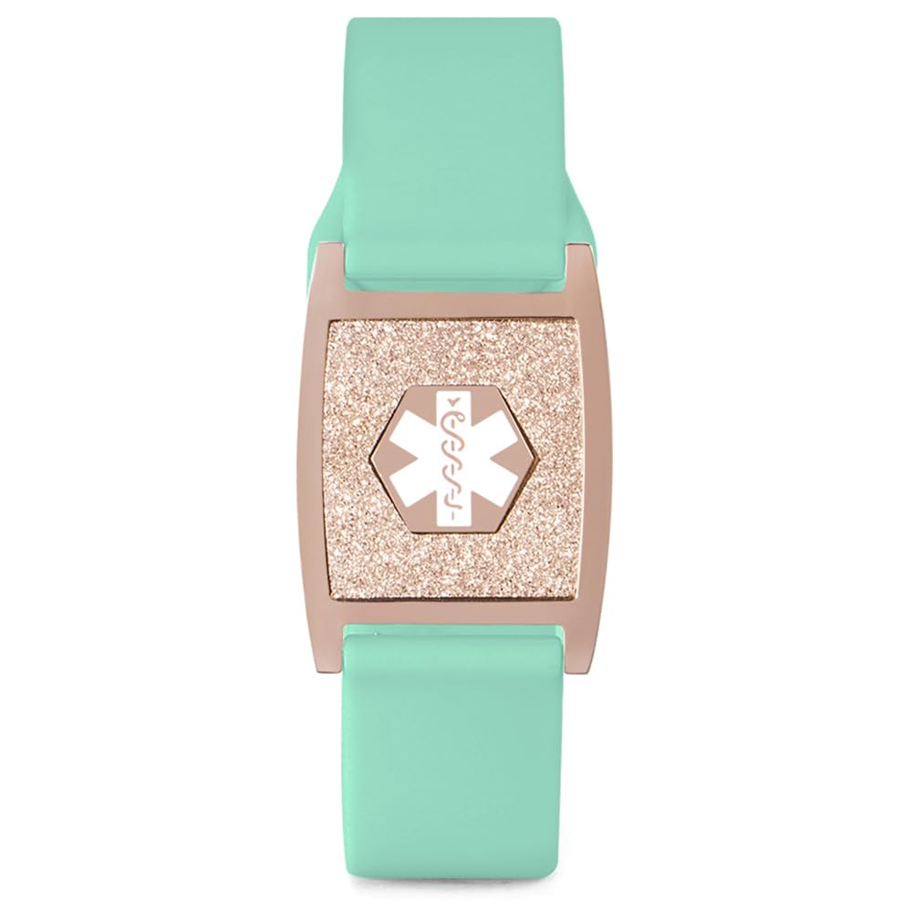 Personalized Rose Gold Medical Alert ID Bracelet for Women - Adjustable 6