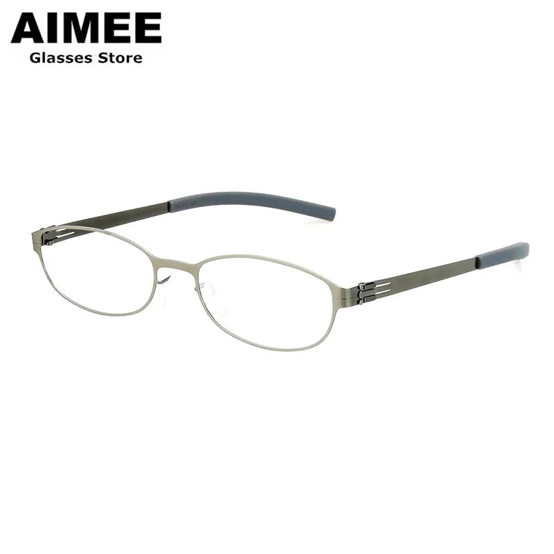 Aimee Women's Full Rim Oval Stainless Steel Eyeglasses Frame 61003 | Lightweight & Durable | Perfect for Reading, Work, and Everyday Fashion