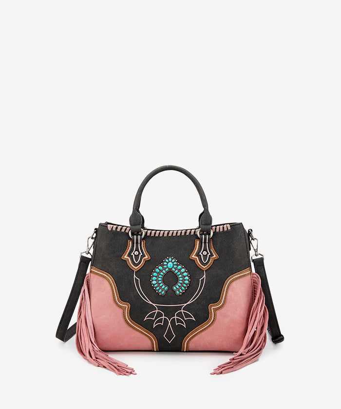 Montana Western Fringe Concho Crossbody Purse for Women - Stylish Cowgirl Handbag for Rodeo, Concert & Everyday Use