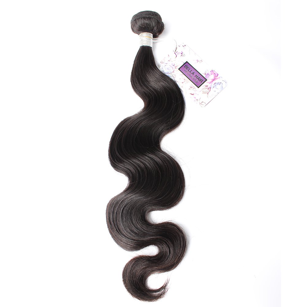6A Grade Bella Hair 100% Peruvian Virgin Human Hair Weave - 1 Bundle 100g 28 Inch Body Wave Natural Black Color | Perfect for Sew-Ins, Clip-Ins & Protective Hairstyles