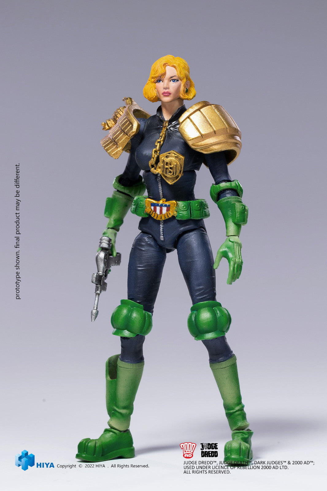 1/18 Scale HIYA 4-Inch Action Figure - Exquisite Mini Series Judge Dredd & Judge Anderson Collectible Toys for Display & Role Play | Perfect for Comic Fans & Collectors