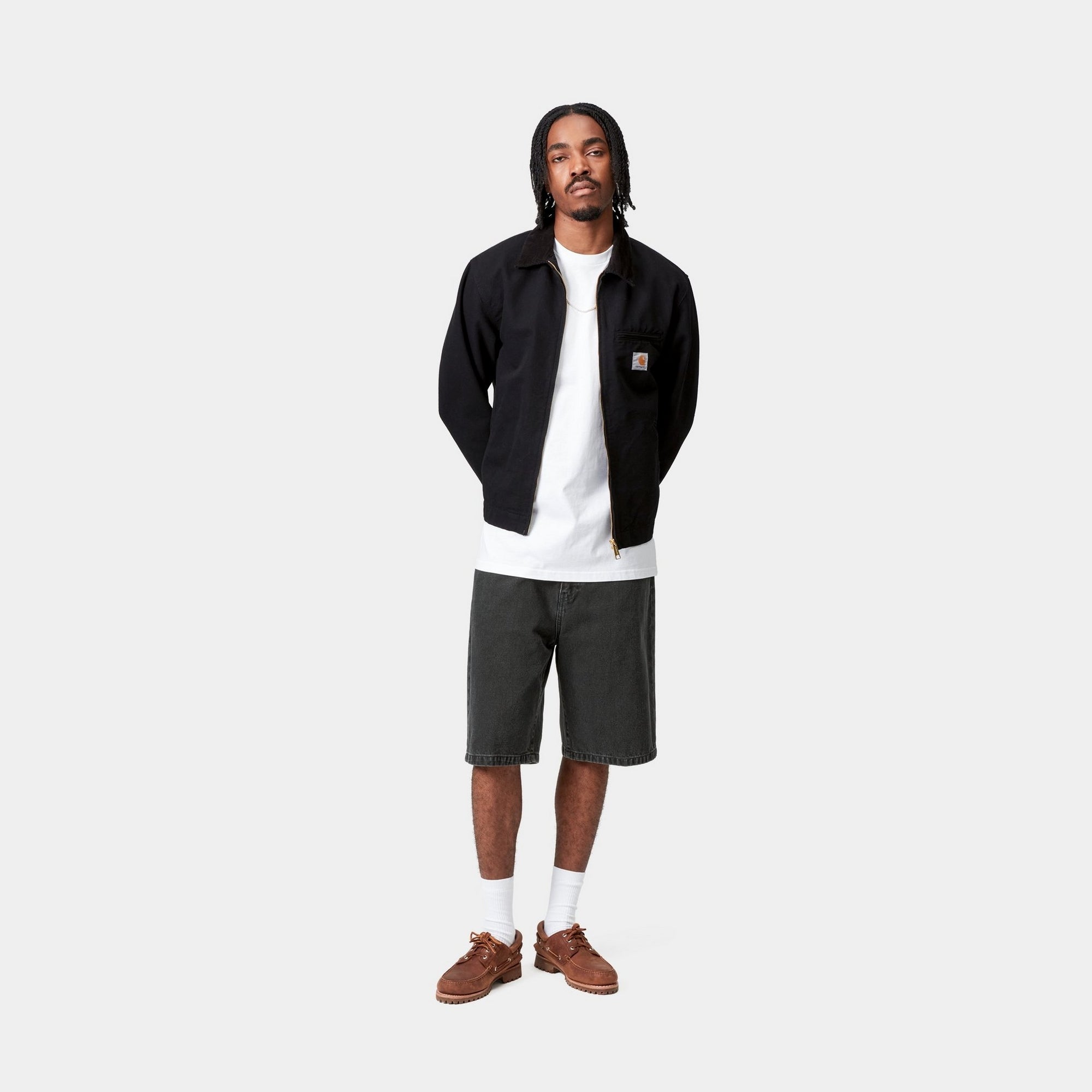 Landon Short - Black Stone Washed Denim Shorts for Men | Casual & Comfortable Summer Wear
