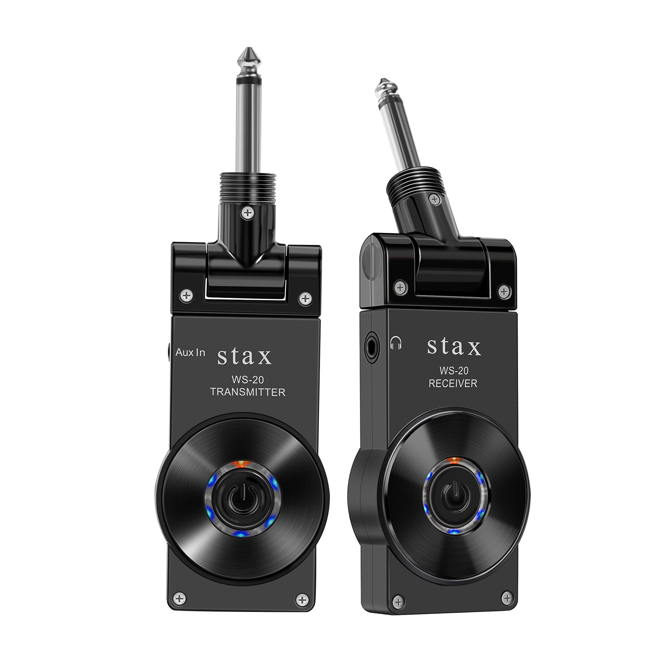 Stax 2.4GHz Wireless Guitar System - Rechargeable Transmitter & Receiver for Electric Guitar & Bass | Perfect for Live Performances, Studio Recording & Stage Shows