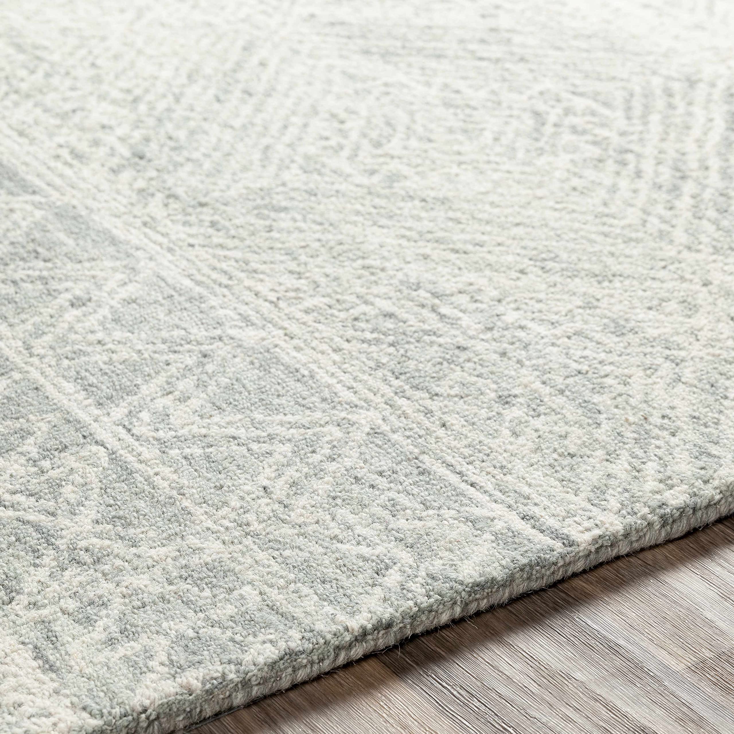 Bohemian Global Style Hauteloom Grahn Wool Area Rug 8' x 10' - Green & Beige Handwoven Rug for Living Room & Bedroom - Soft & Durable Home Decor for Cozy Spaces
