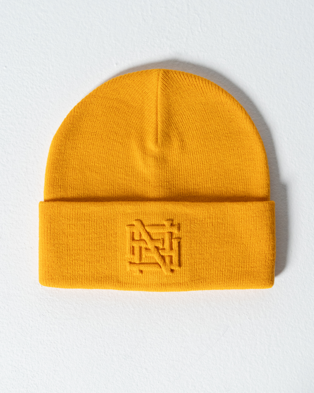 Embroidered Orange Beanie for Men & Women - Soft Winter Knit Hat for Outdoor Activities, Hiking, and Casual Wear