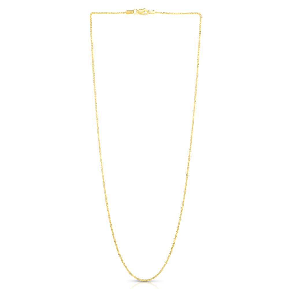 14K Gold 1mm Round Wheat Chain Necklace - Dainty & Delicate Jewelry for Women - Perfect for Layering, Everyday Wear & Special Occasions
