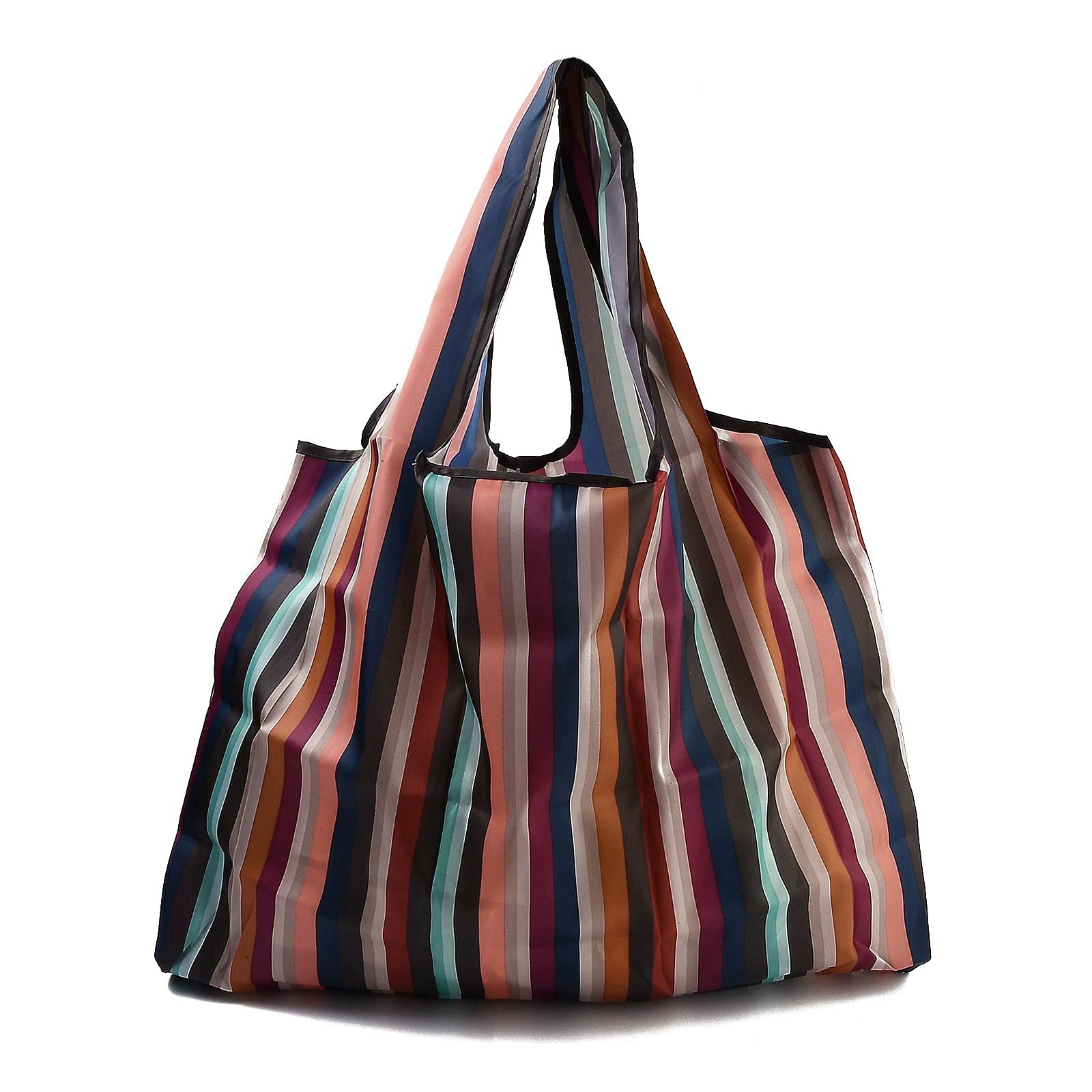 BEEFLYING Foldable Eco-Friendly Nylon Grocery Bags - Reusable Waterproof Shopping Tote for Groceries, Beach, Travel & Daily Use