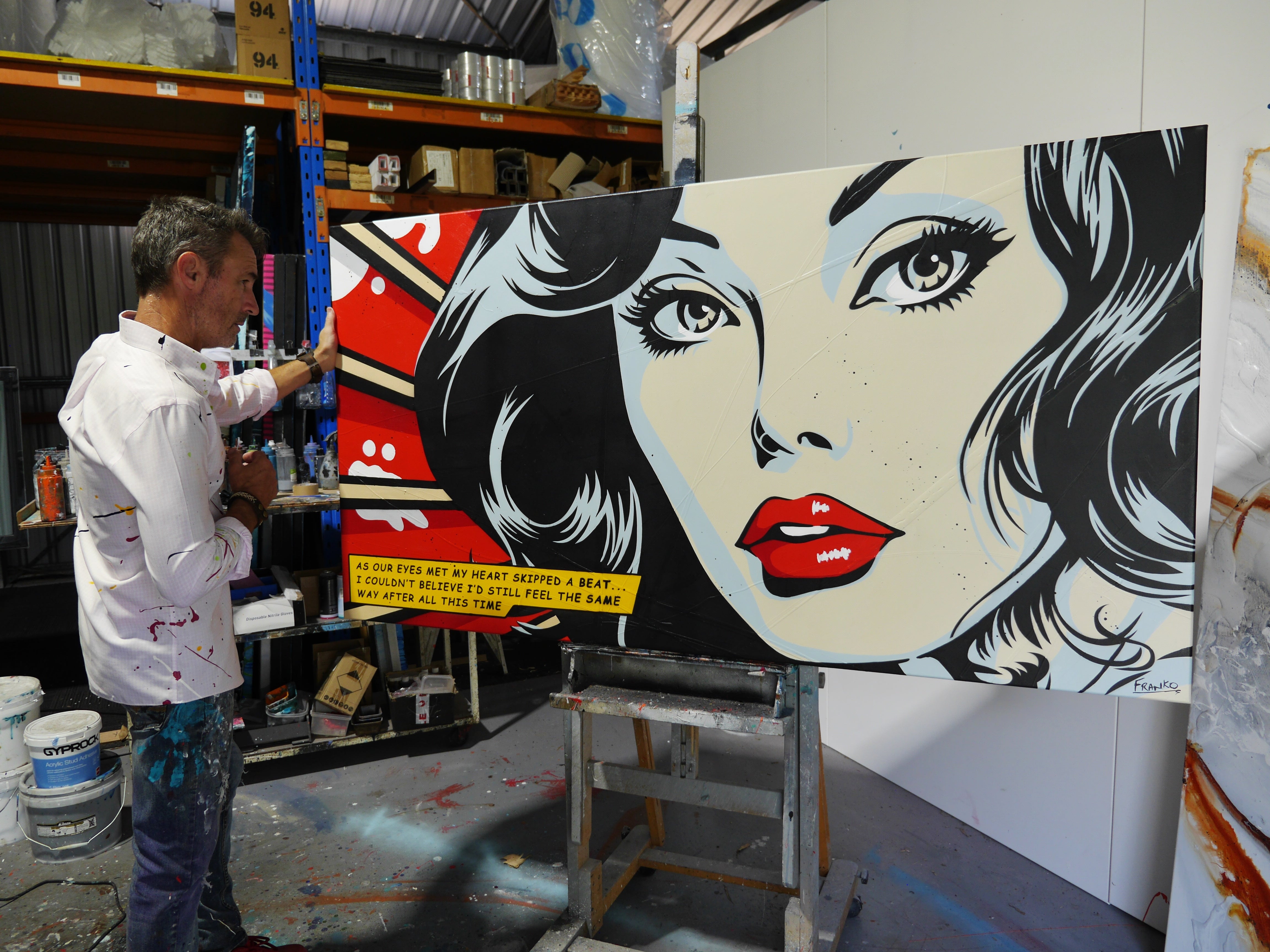 190cm x 100cm Classic Pop Art Canvas Painting - Large Wall Decor for Living Room, Bedroom & Office - Modern Home Artwork for Gifts & Interior Design