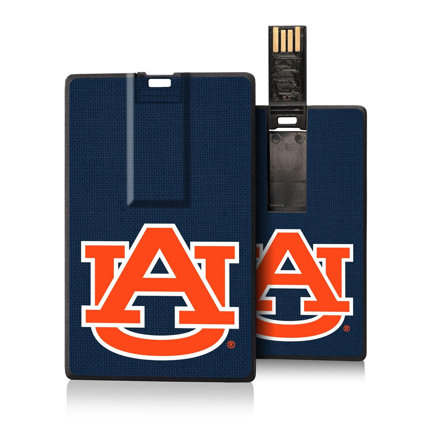 Auburn Tigers Solid Credit Card USB Flash Drive 32GB - Portable Storage for Students, Fans, and Business Professionals - Perfect for Game Days, Travel, and Office Use