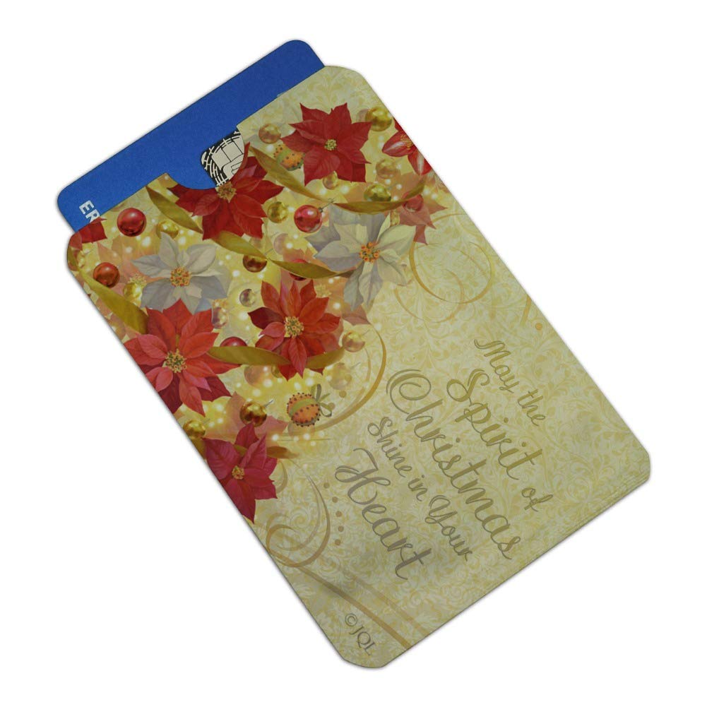 RFID Blocking Credit Card Holder Set of 4 - Christmas Tree Design Wallet Protector for Secure Contactless Payments | Perfect for Travel, Shopping & Holiday Gifts