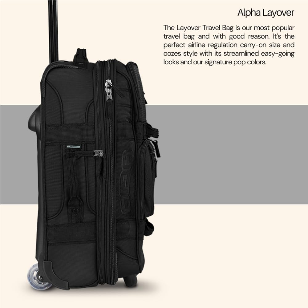 OGIO Layover Travel Bag - Durable Carry-On Luggage for Business & Leisure Trips - Perfect for Airplane, Train & Road Travel