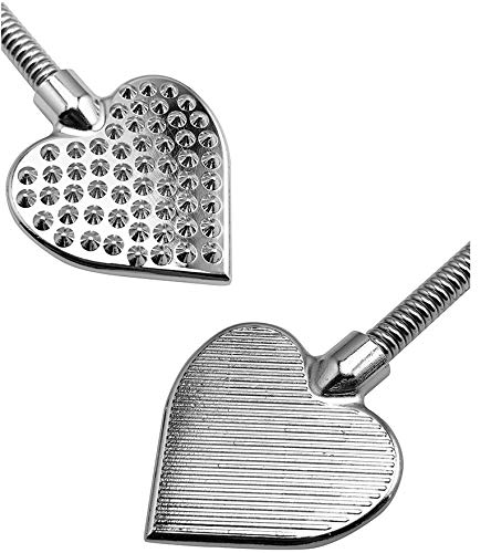 Metal Spanking Paddle - SM Bondage Whip for Couples, BDSM Toy with Heartbeat Design - Perfect for Sensual Play & Flirting in the Bedroom