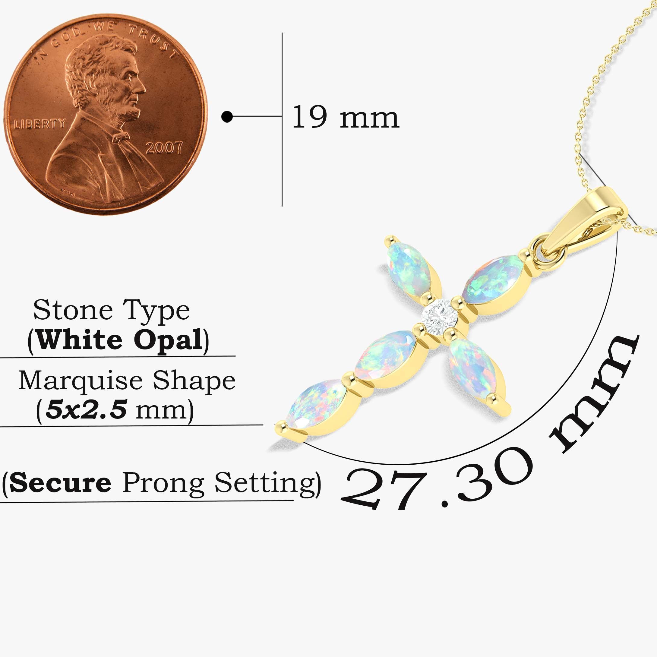 Natural Multi Fire Opal Marquise Gemstone Pendant Necklace for Women - Elegant Handmade Jewelry Gift for Birthday, Anniversary & Special Occasions
