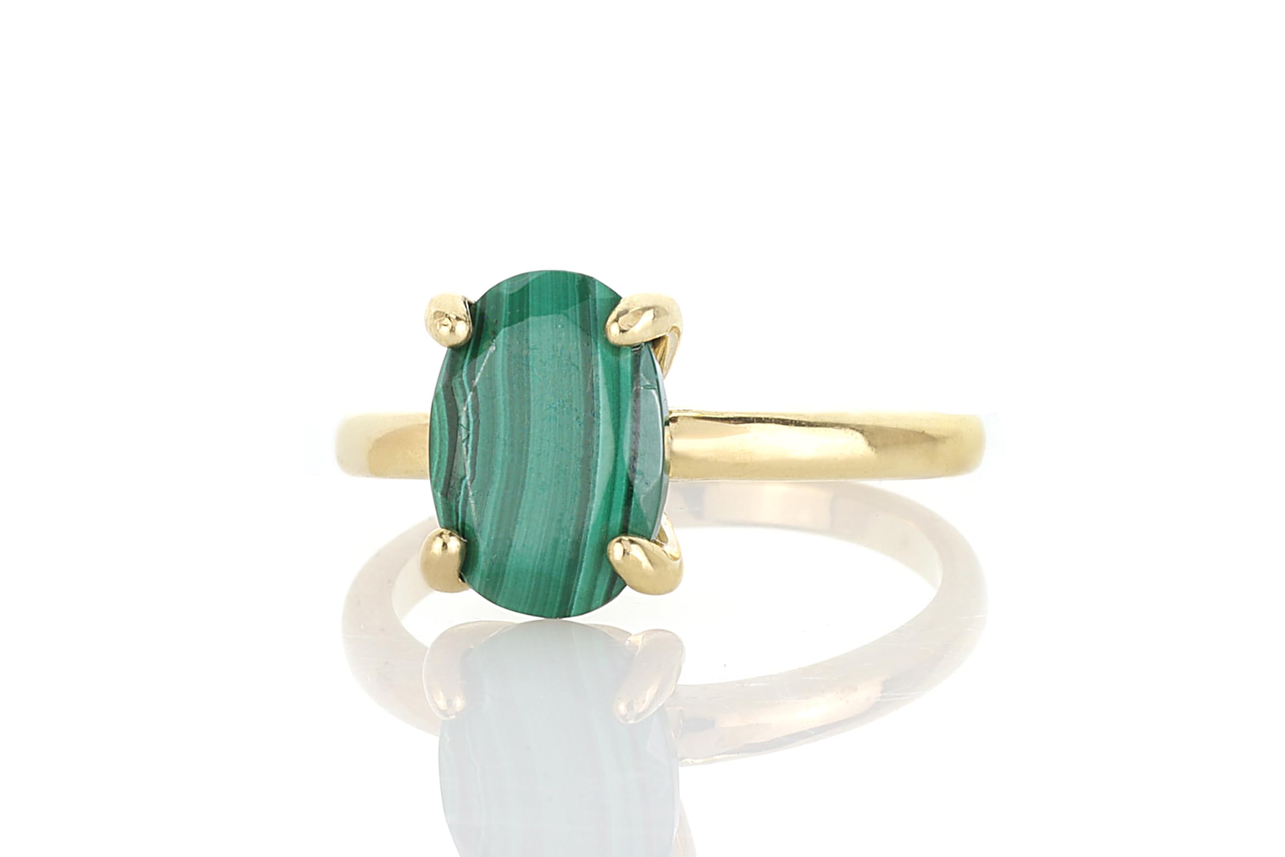 Vibrant Malachite Ring - Handmade Green Gemstone Jewelry for Women - Perfect for Engagement & Everyday Wear