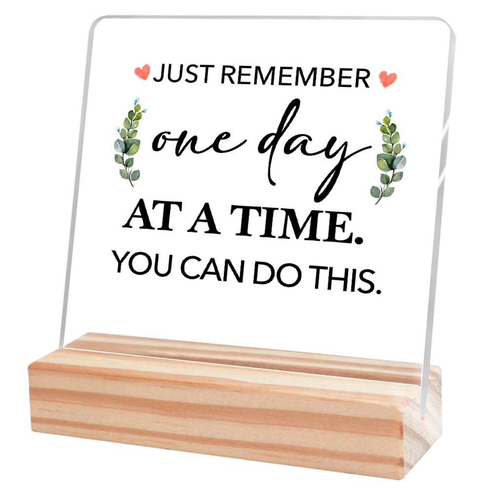 Little Reminders Desk Sign - Positive Acrylic Plaque with Inspirational Message - Motivational Office Decor for Women & Coworkers - Perfect Cheer Up Gift for Friends, Colleagues & Boss (A358) - Ideal for Office, Home Desk & Workspace Motivation