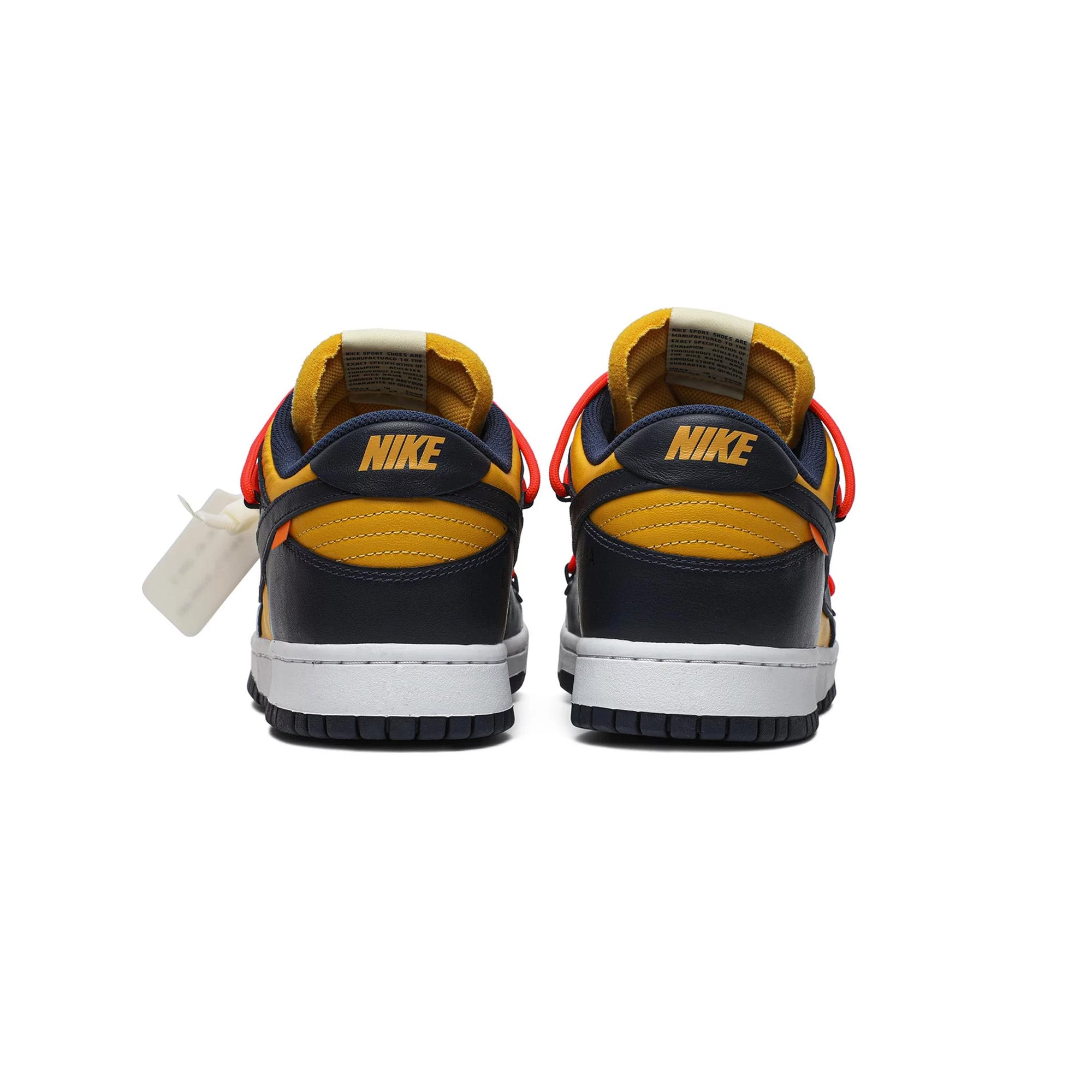 Nike Dunk Low x Off-White University Gold Midnight Navy Sneakers - Men's & Women's Basketball Shoes for Casual Wear & Street Style Fashion