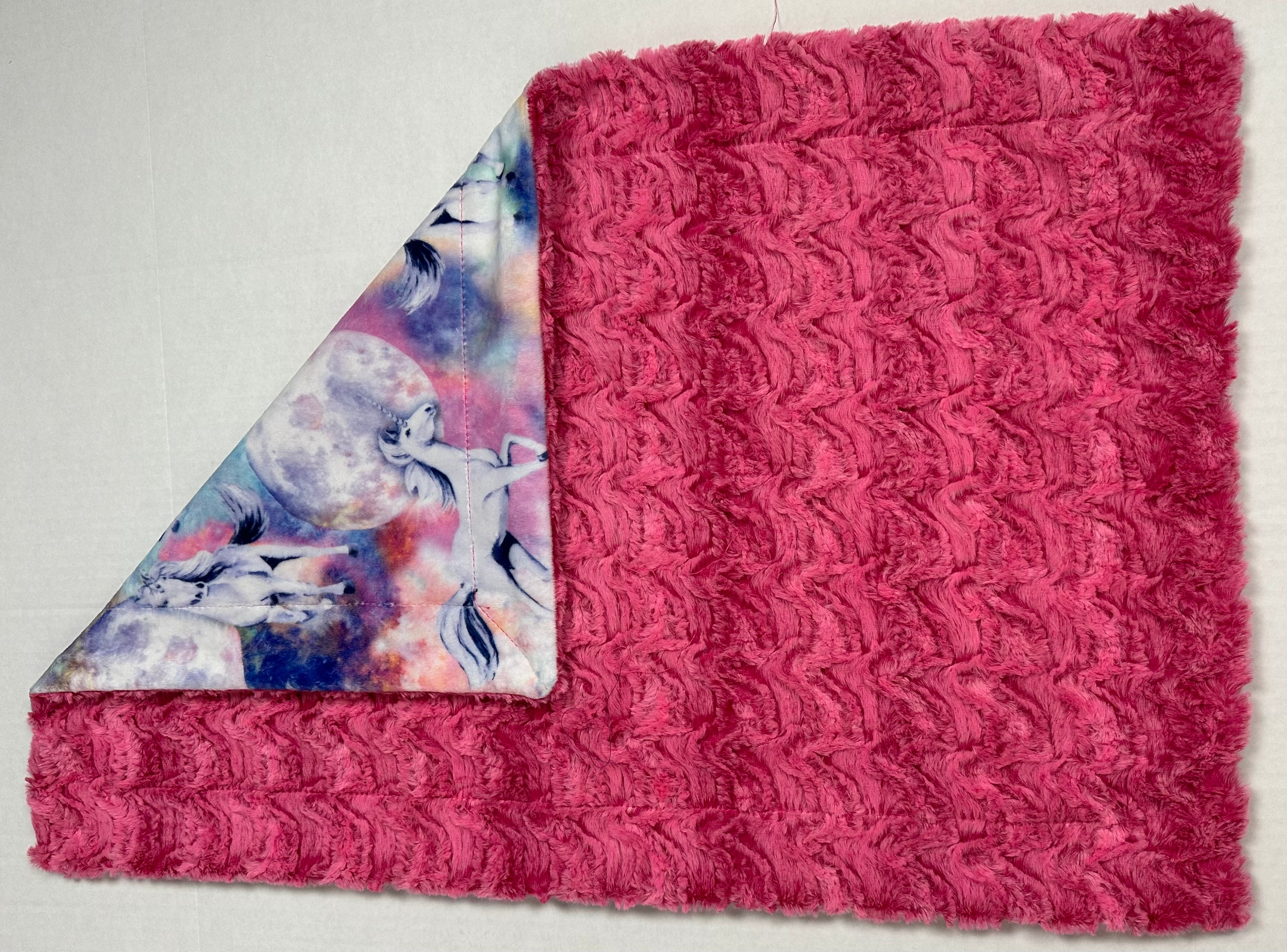 Paloma Magenta Lovey Baby Blanket 20x30 - Soft Unicorn Design for Newborns & Toddlers | Perfect for Nursery, Stroller, and Cuddle Time