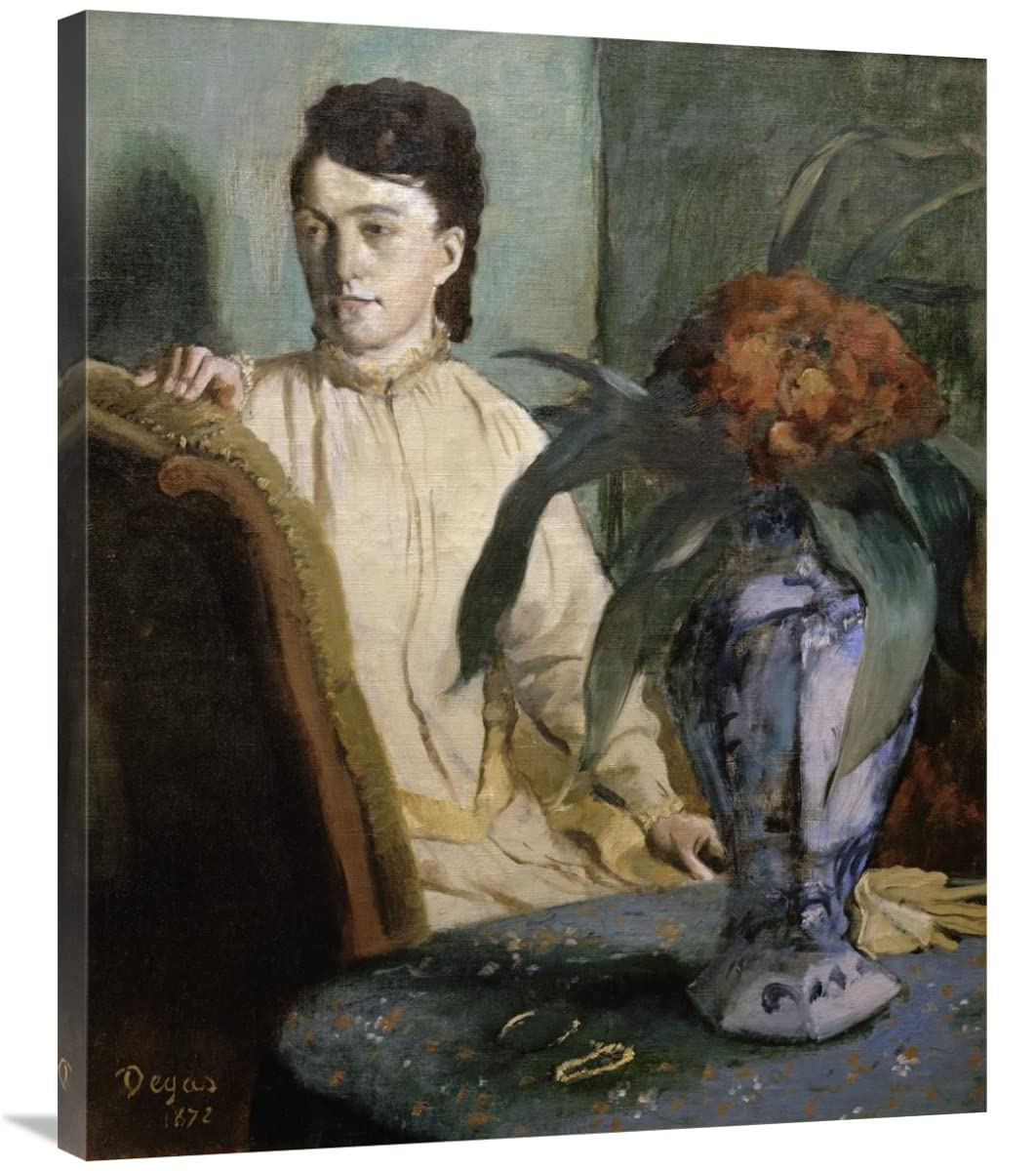 Edgar Degas 36 Inch Woman with Porcelain Vase Art Print - Premium Canvas Wall Decor for Living Room, Bedroom & Office