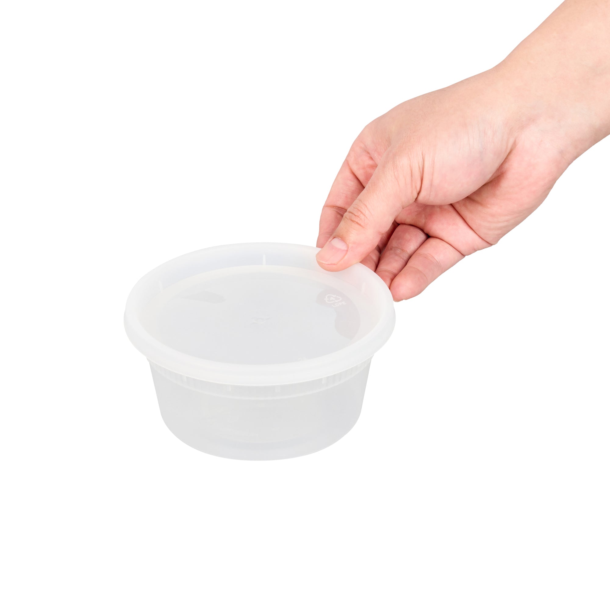12 oz Round Clear Plastic Soup Containers with Lids - Microwave Safe, 4.5