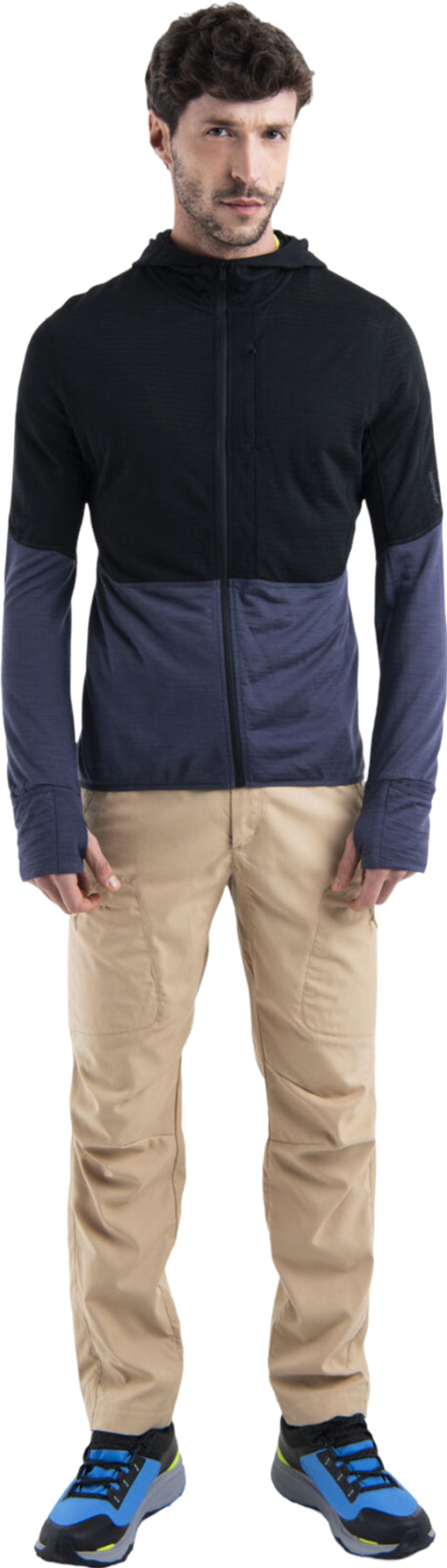 Men's 200 RealFleece Descender Merino Blend Long Sleeve Zip Hoodie - Warm Winter Outdoor Fleece Jacket for Hiking, Camping & Casual Wear