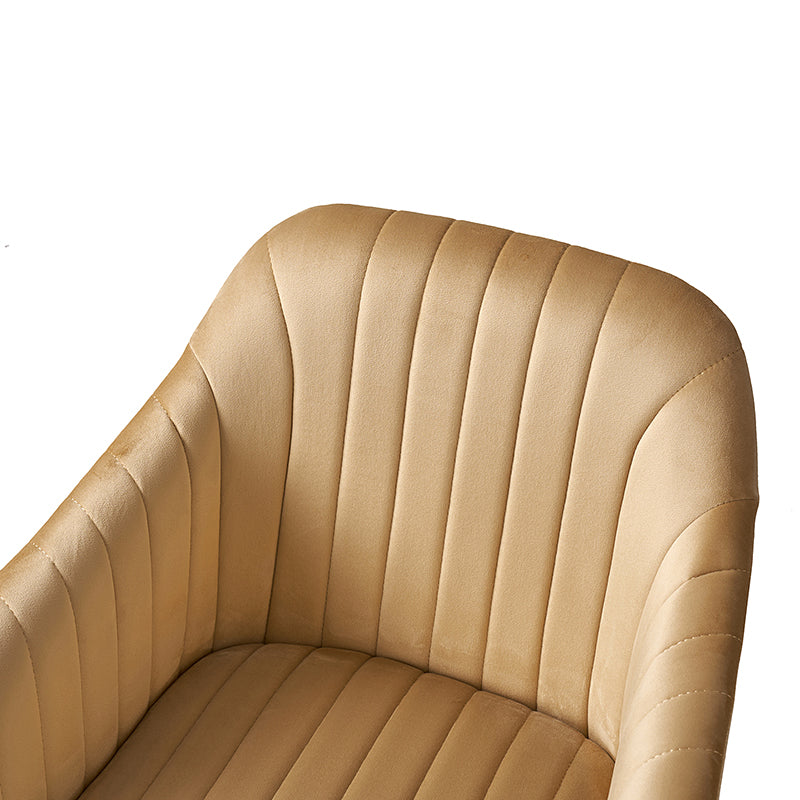 Theo Modern Velvet Office Chair with Tufted Back - Ergonomic Desk Chair for Home & Office Workspace, Comfortable Computer Gaming Chair for Long Hours Sitting