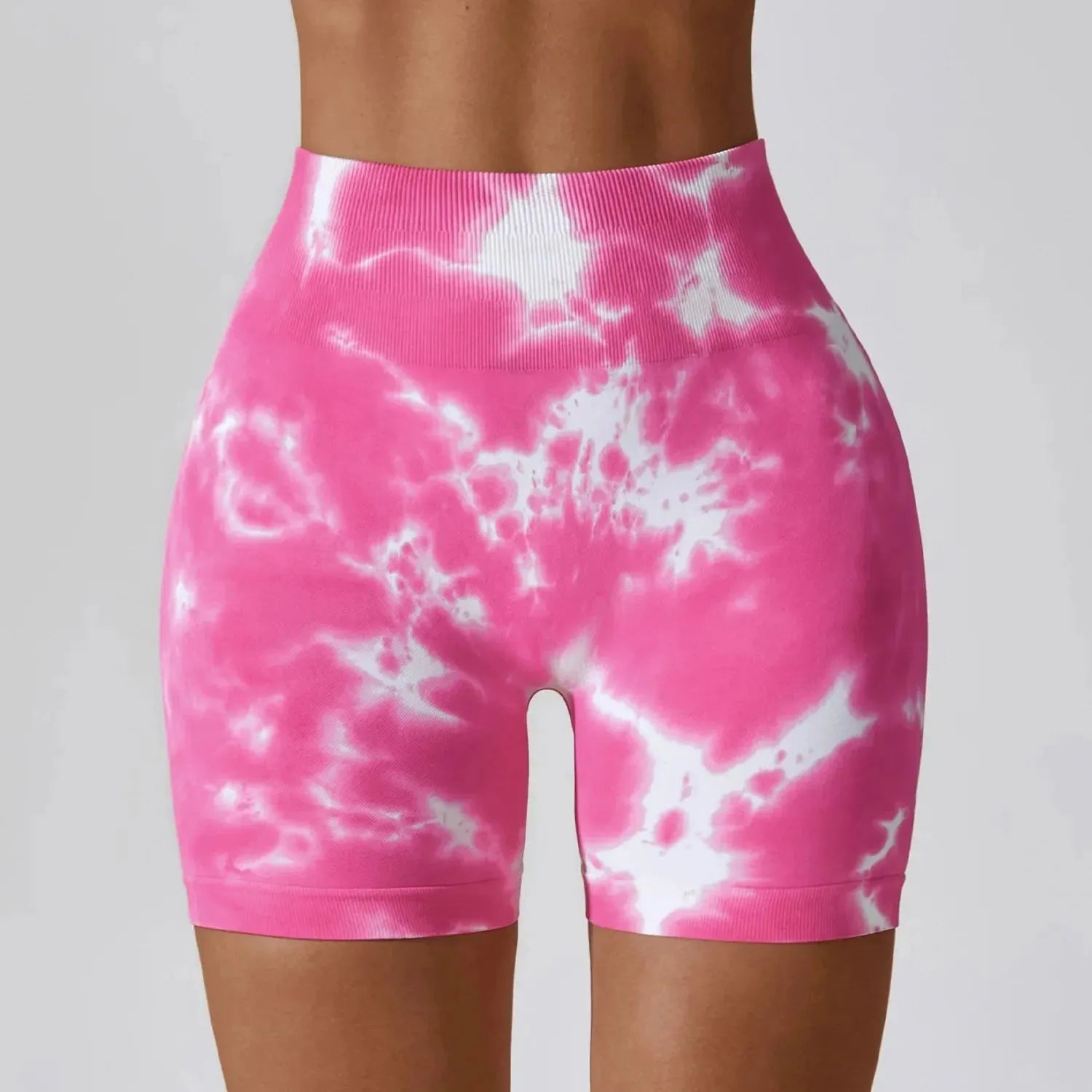 Sexy Tie Dye High Waist Quick Dry Yoga Shorts for Women - Seamless Workout Shorts with Hip Lift & Push Up Design - Perfect for Yoga, Gym, Running & Summer Outdoor Activities