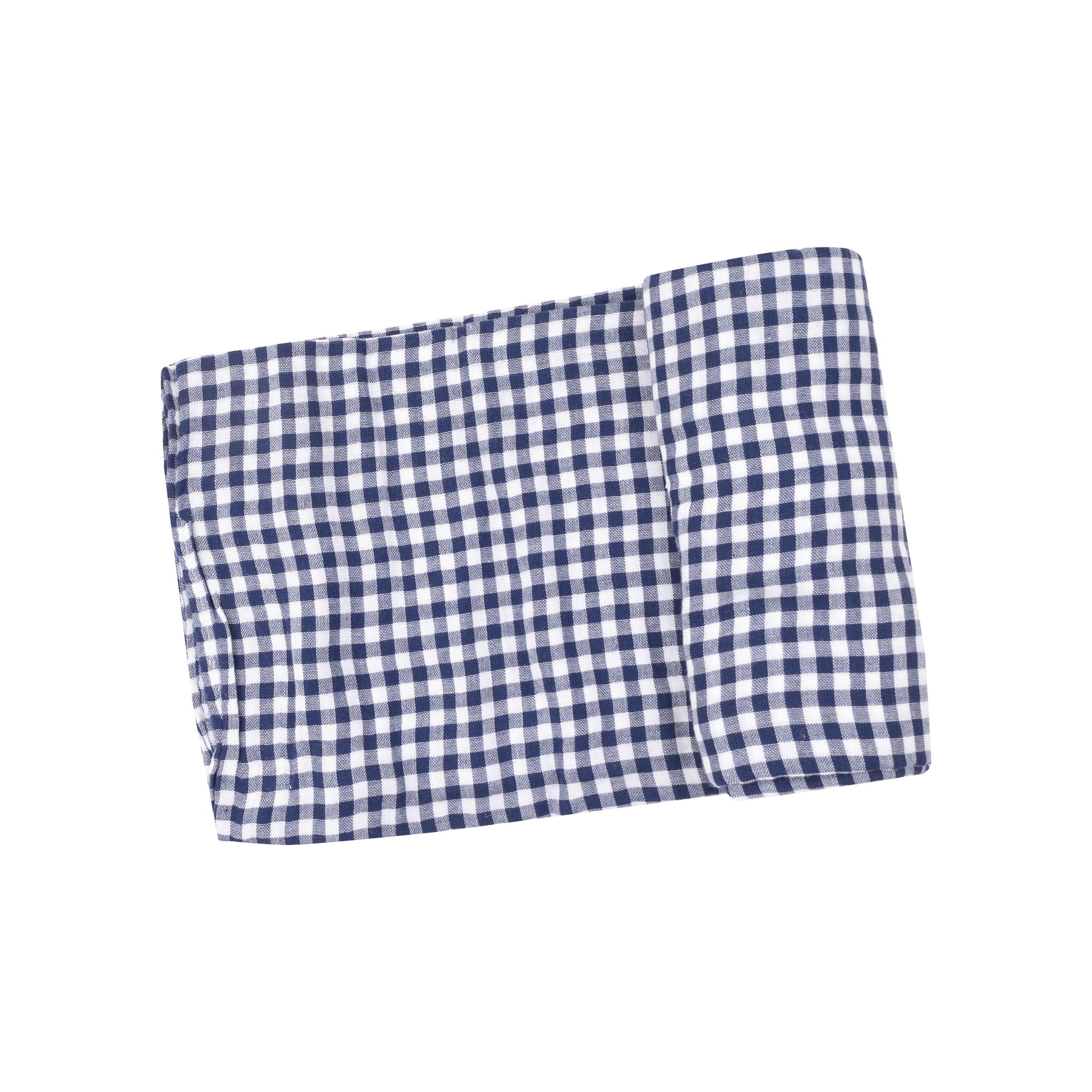 Soft Navy Gingham Muslin Swaddle Blanket for Babies - Breathable & Lightweight Cotton Receiving Blanket for Newborns, Infants - Perfect for Swaddling, Nursing, Stroller & Car Seat Cover