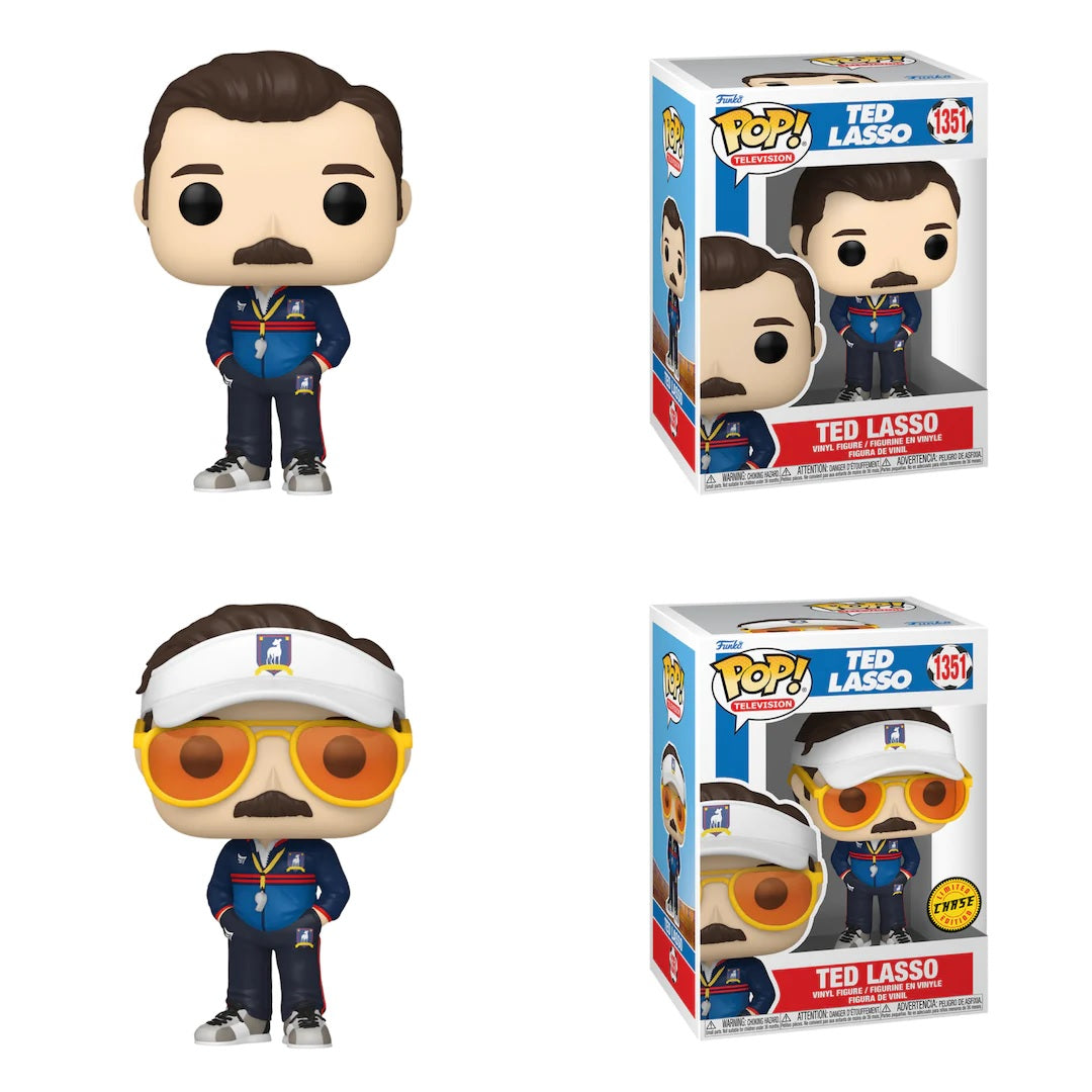 Funko Pop TV Series Ted Lasso Coach with Visor Action Figure #1351 - Perfect Gift for Soccer Fans & Collectors, Great for Office Desk Decor and Pop Culture Displays