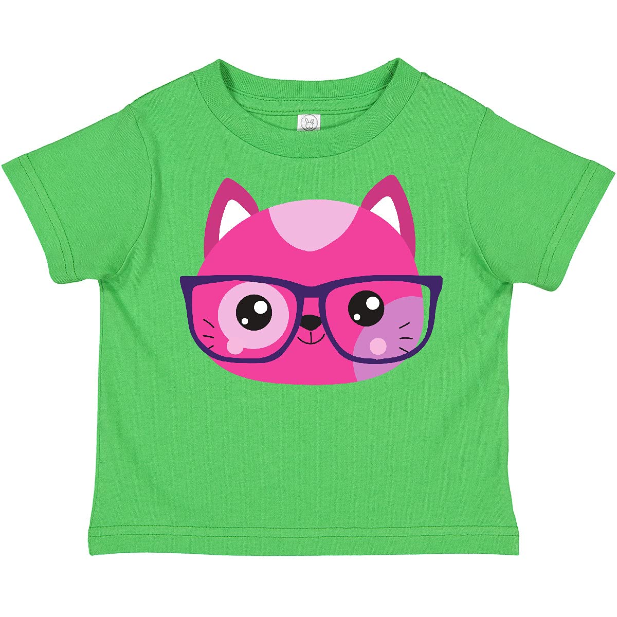 Inktastic Hipster Cat with Glasses - Cute Kitten Toddler T-Shirt for Boys & Girls - Perfect for Playdates, Birthday Parties & Casual Wear