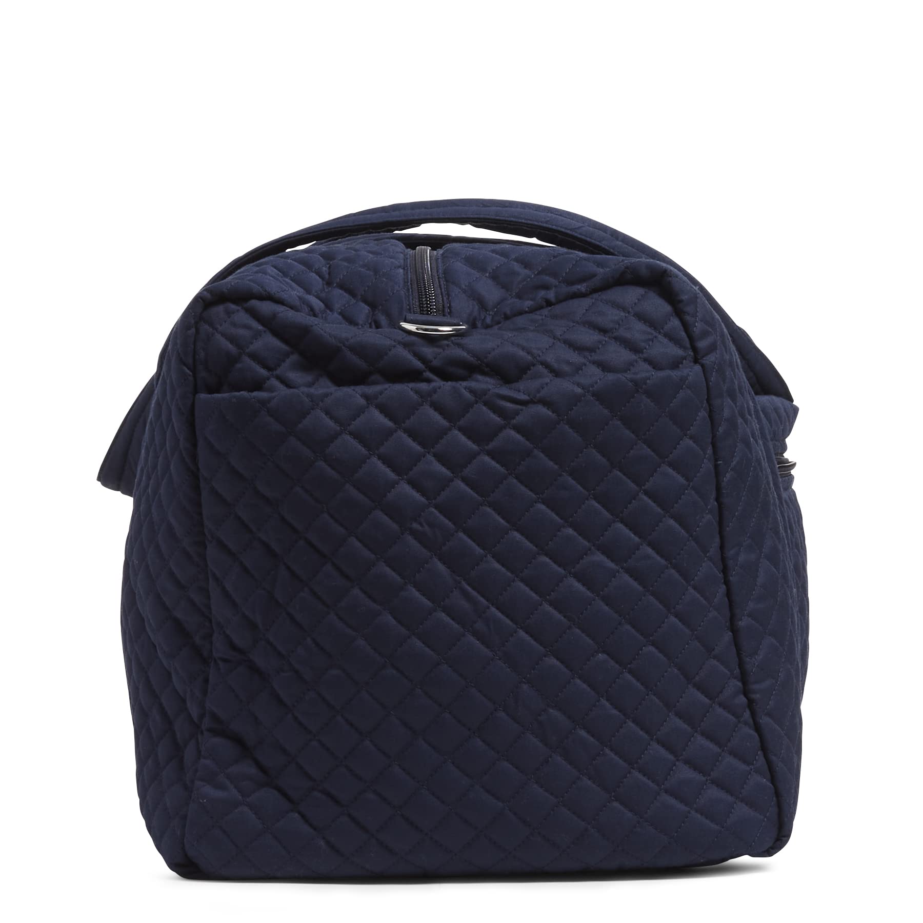 Vera Bradley Women's Large Cotton Travel Duffel Bag - True Navy, Spacious Carry-On Weekender for Gym, Beach & Overnight Trips