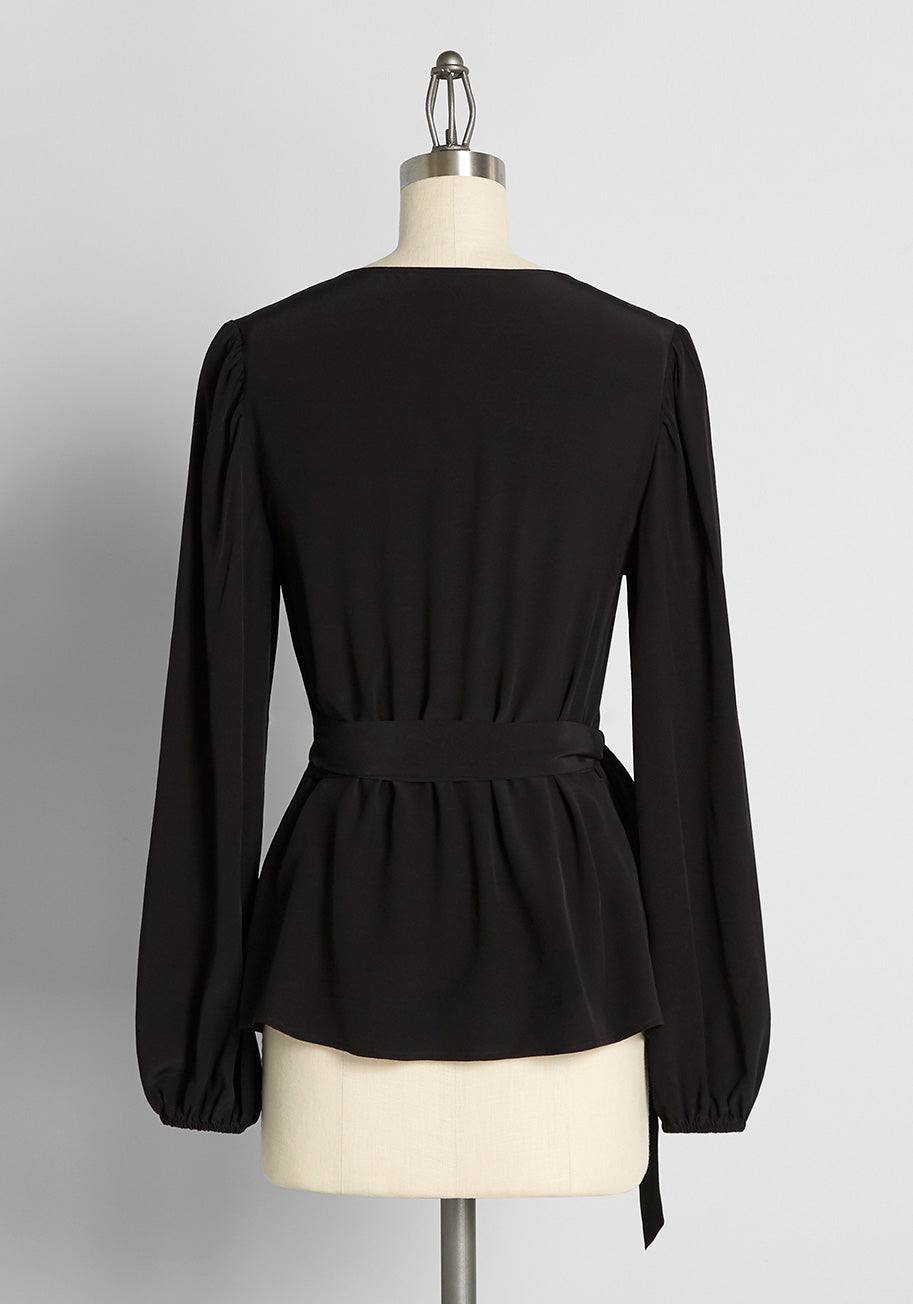 Elegant Wrap Blouse for Women - Stylish & Comfortable Tops for Work, Date Night & Casual Outfits