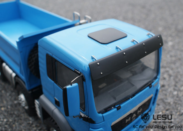 LESU 1/14 Scale 8x8 Hydraulic Unpainted 4WD RC Dump Truck with ESC, Locking Differential & Steering Servo - 3T Sound System for Construction Site Simulation & Off-Road Adventure Play