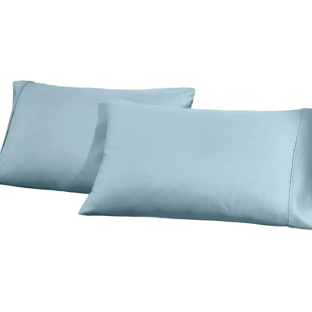 Premium 1200 Thread Count Cotton Blend 2-Piece Solid Pillowcase Set - Ultra Soft & Breathable Bedding for Side Sleepers & Hot Sleepers - Perfect for Master Bedroom, Guest Room & Luxury Hotels