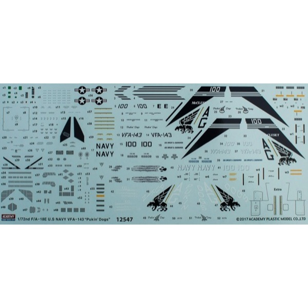 1/72 Scale USN F/A-18E Super Hornet Model Kit - VFA-143 Pukin Dogs - Perfect for Collectors & Aviation Enthusiasts - Display, Gifts, or DIY Projects