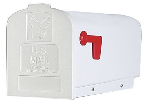 Gibraltar PL10W0201 Standard Size Plastic Rural Mailbox - Approved by U.S. Postmaster | Durable Outdoor Mailbox for Homes, Farms & Countryside | Weather-Resistant Mail Delivery Solution