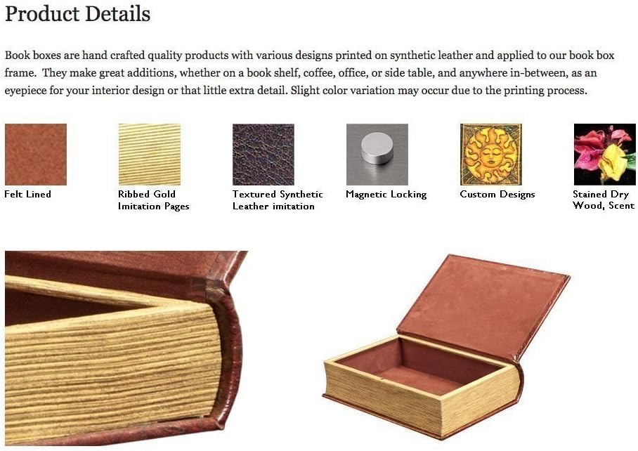 Buddha Art Book Box Set - Jewelry Keepsake Secret Box with Buddhism Inspired Design by Enchanted World of Boxes | Perfect for Meditation, Home Decor & Spiritual Gift Giving