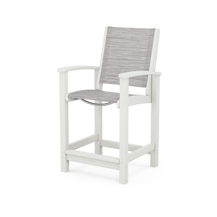 POLYWOOD Coastal Counter Chair - Durable Outdoor Bar Stool for Patio, Deck & Poolside - Weather-Resistant & Low Maintenance