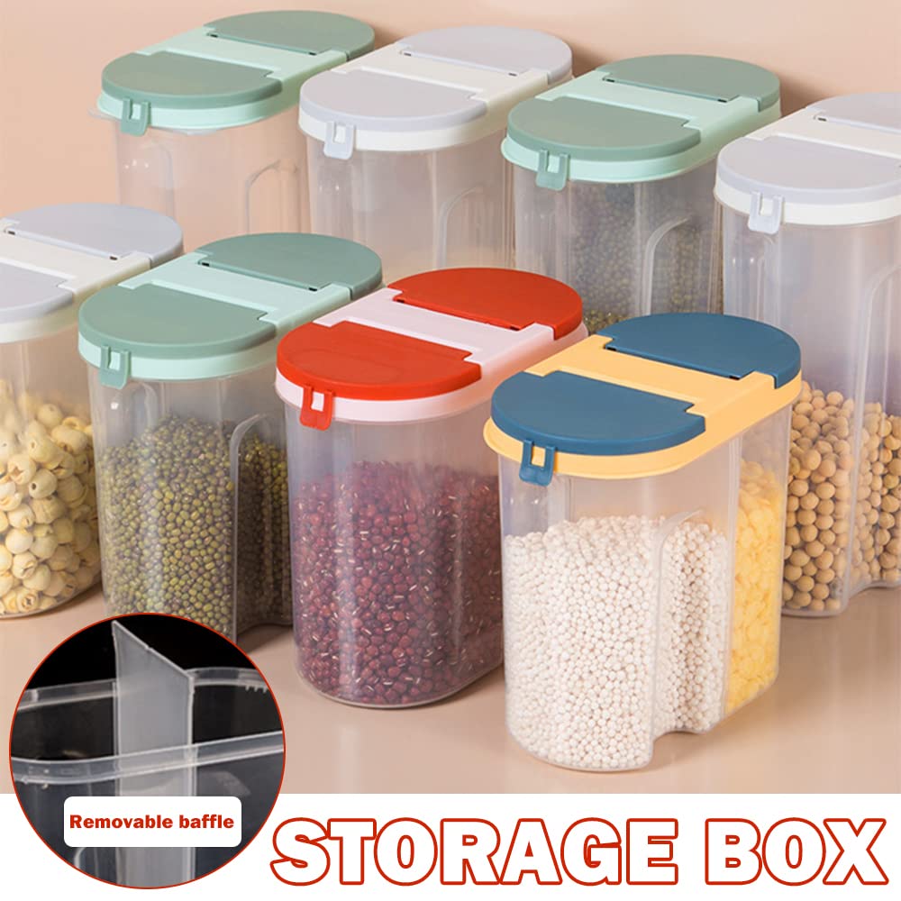 VALINK Cereal Dispenser - Clear Plastic Food Storage Container for Kitchen Pantry Organization, Perfect for Dry Goods, Snacks, and Baking Supplies
