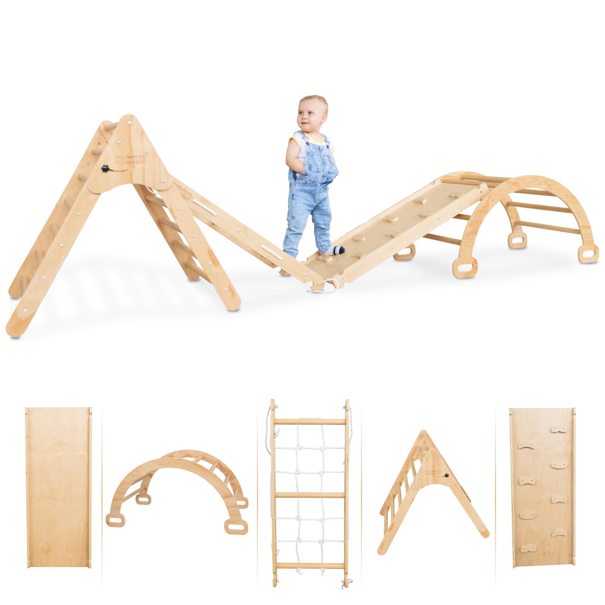 Best Indoor Playground Jungle Gym for Toddlers - Slide & Climbing Toys Playset with Swedish Ladder | Safe Kids Play Structure for Home | Perfect for Toddler Physical Development & Indoor Activities