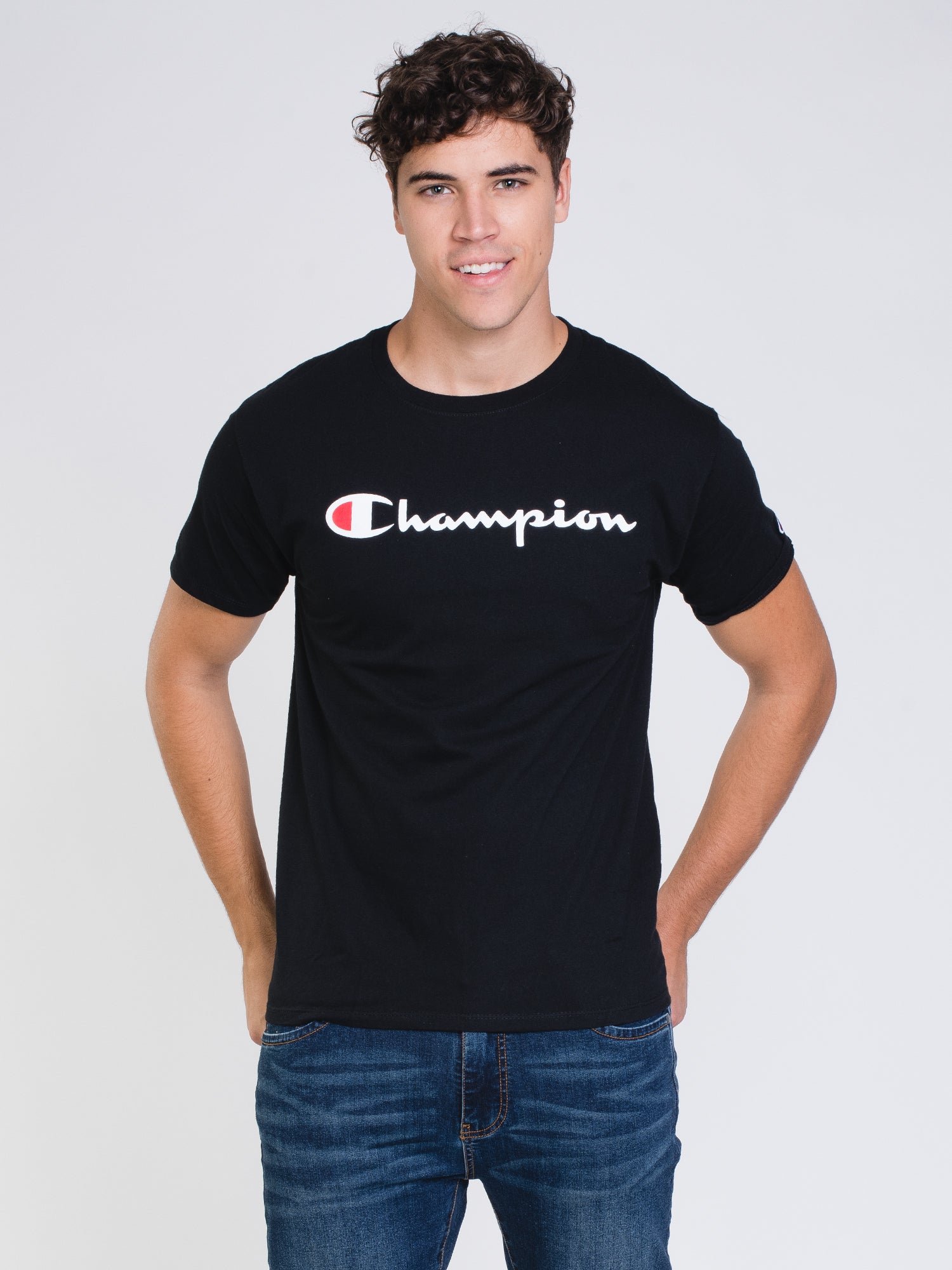 Champion Graphic T-Shirt for Men & Women - Soft Cotton Short Sleeve Tee - Clearance Sale - Perfect for Casual Wear, Gym & Street Fashion