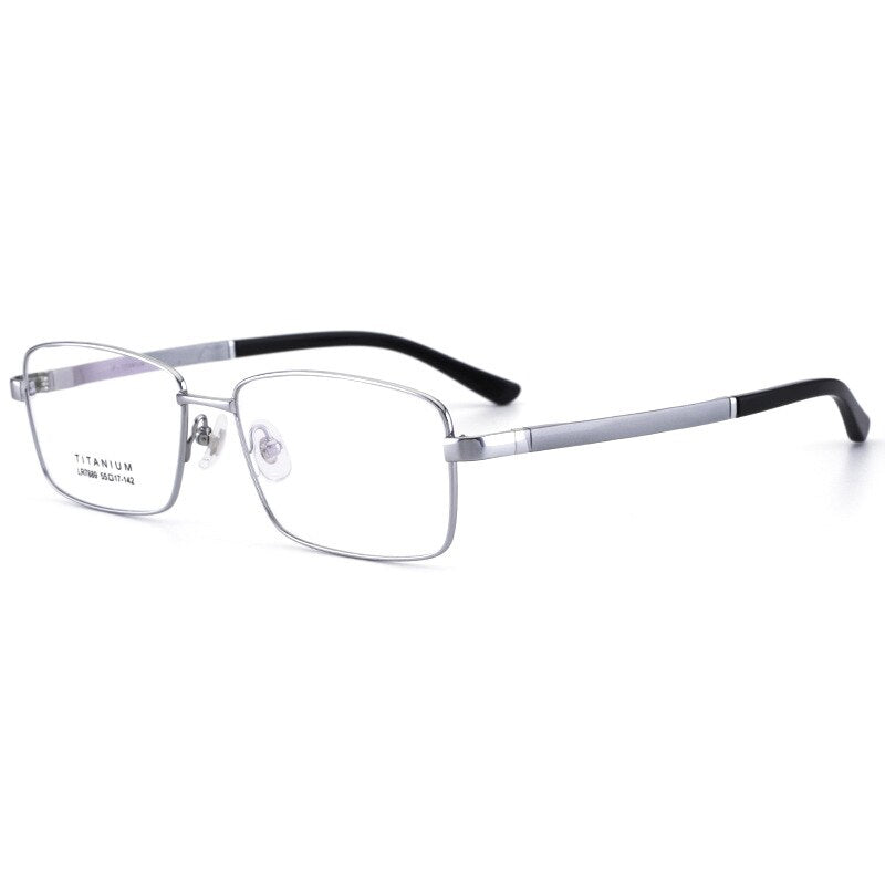 Bclear Men's Full Rim Square Titanium Eyeglasses LB7889 - Lightweight Durable Frame for Work, Reading & Everyday Use