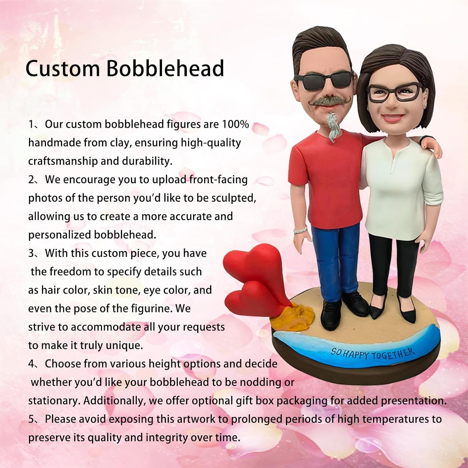 Custom Bobblehead Dolls Drummers - Personalized Drumming Bobblehead Figurines - Unique Gift for Drummers, Birthday & Music Lovers | Perfect for Band Memorabilia, Office Decor & Music Enthusiast Collections