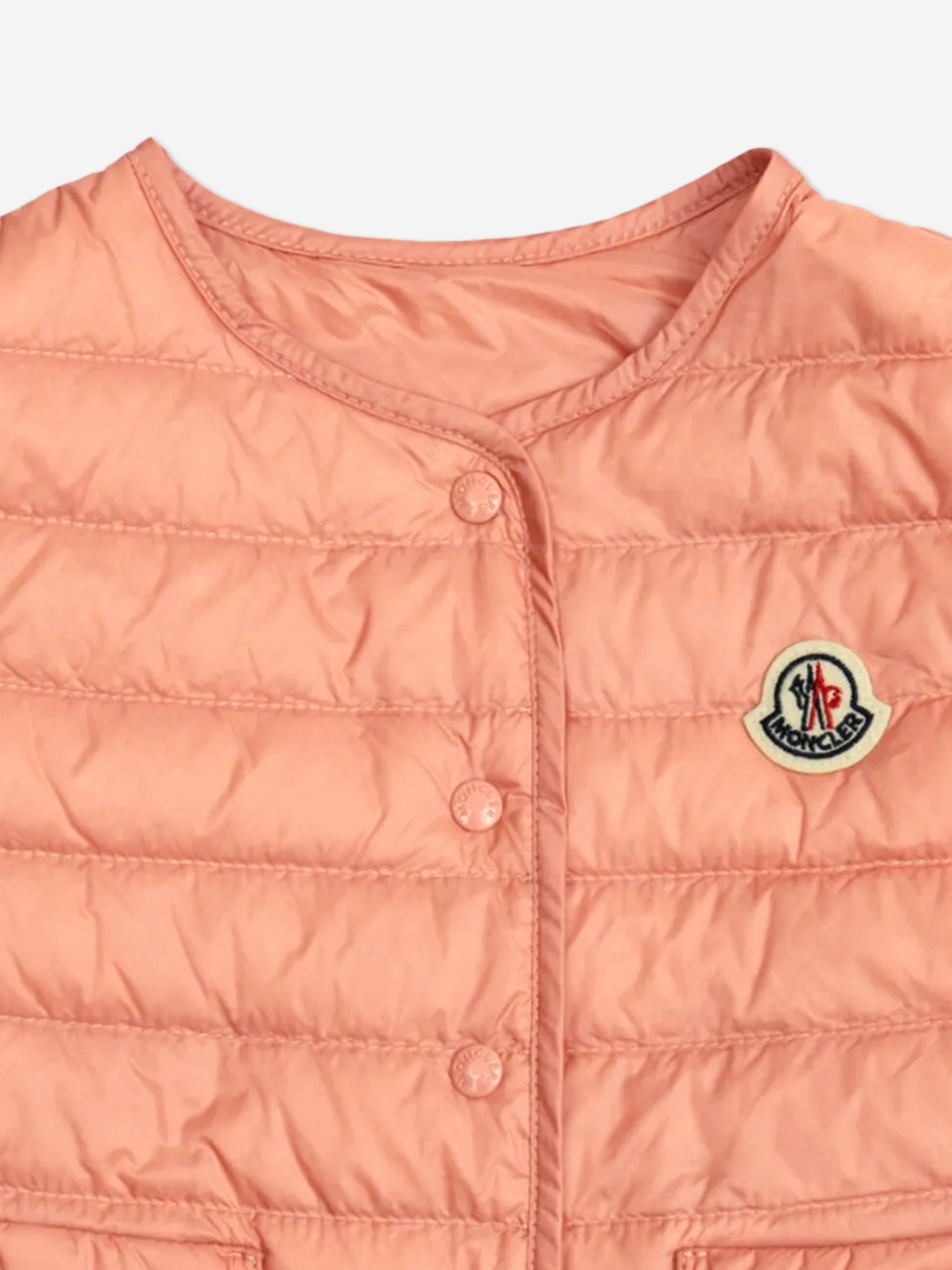 Pink Baby Girls Down Padded Portia Vest - Warm Winter Puffer Gilet for Toddler Outdoor Play & School Wear