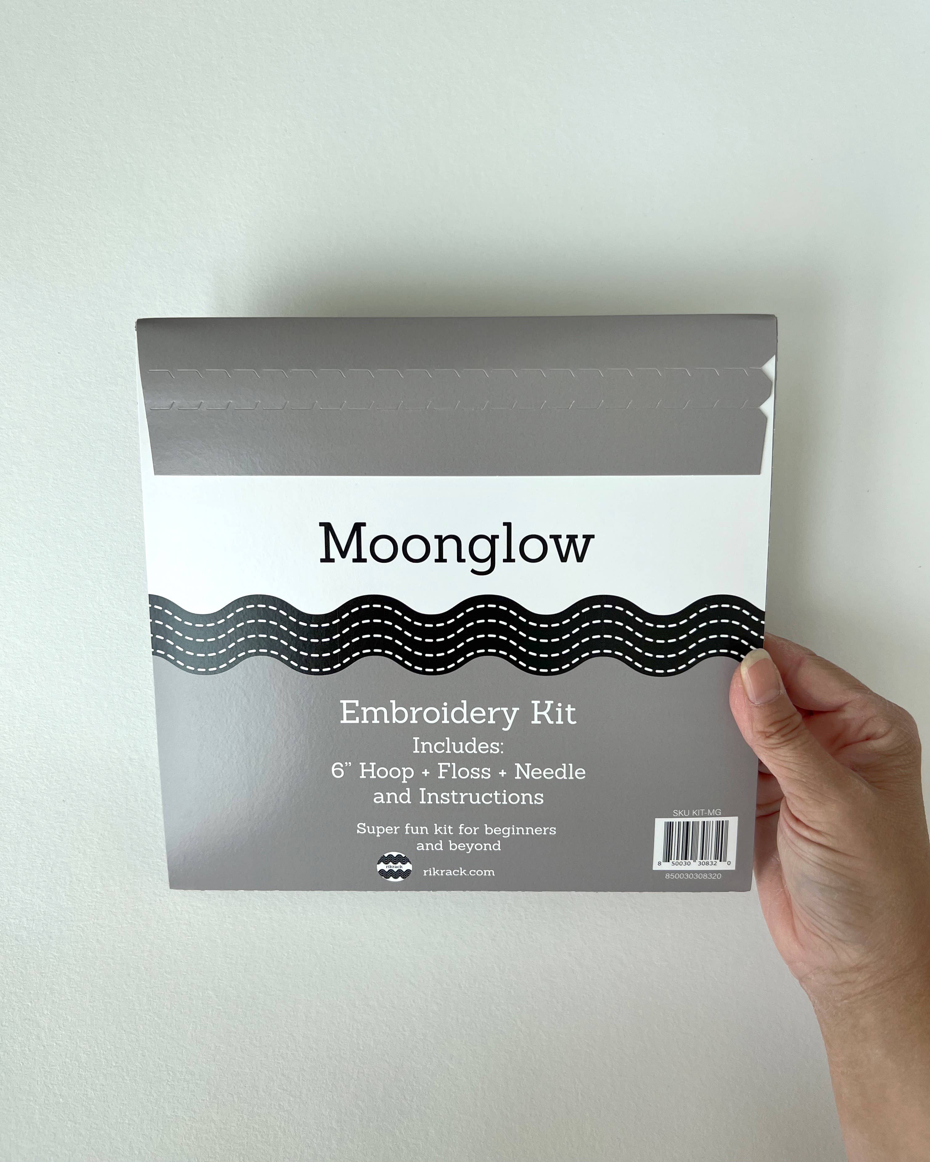 Moonglow DIY Hand Embroidery Kit for Beginners - Complete Embroidery Starter Set with Hoop, Threads & Needles - Perfect for Relaxation, Home Decor & Gift Giving