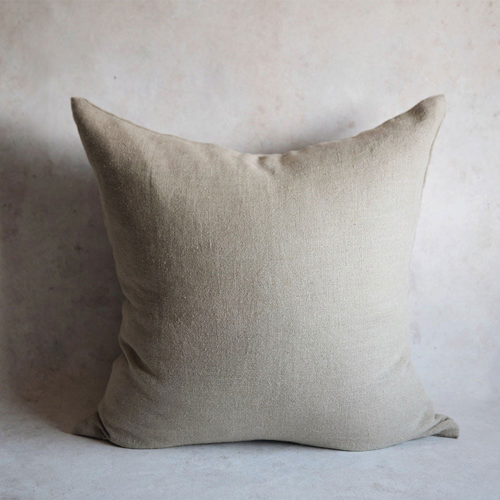 Premium Heavyweight Linen Pillow Cover - 100% Natural Organic Cotton - Breathable & Durable Home Decor for Living Room, Bedroom, or Nursery