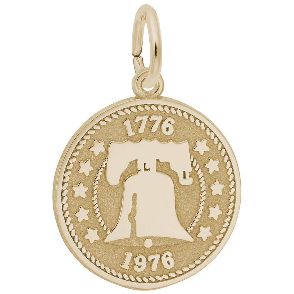 Liberty Bell Charm Pendant - Sterling Silver Jewelry for Bracelets & Necklaces - Perfect for 4th of July, Independence Day & Patriotic Gifts