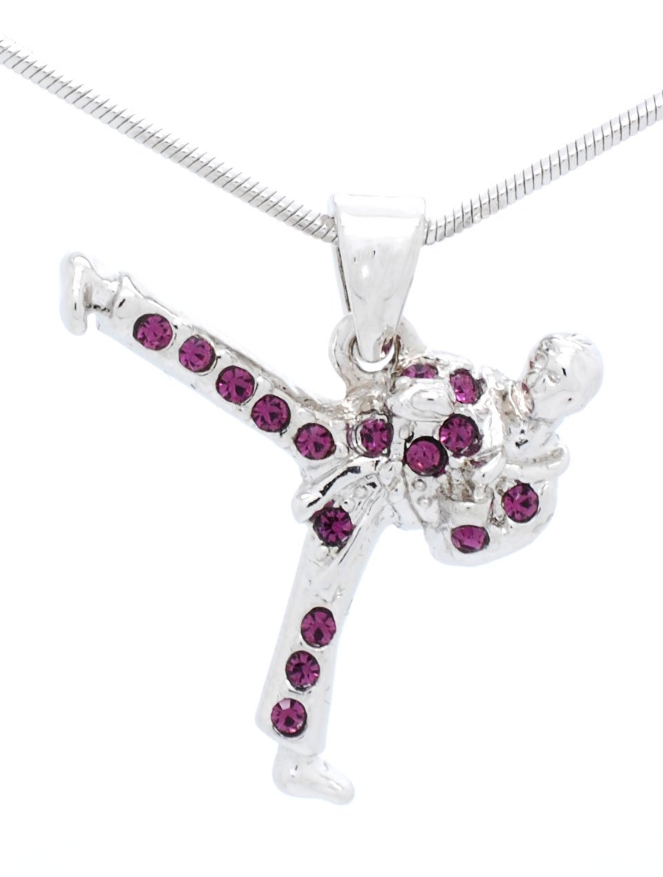 Karate Necklace with Crystals for Martial Arts & Taekwondo - Perfect for Training & Gifts