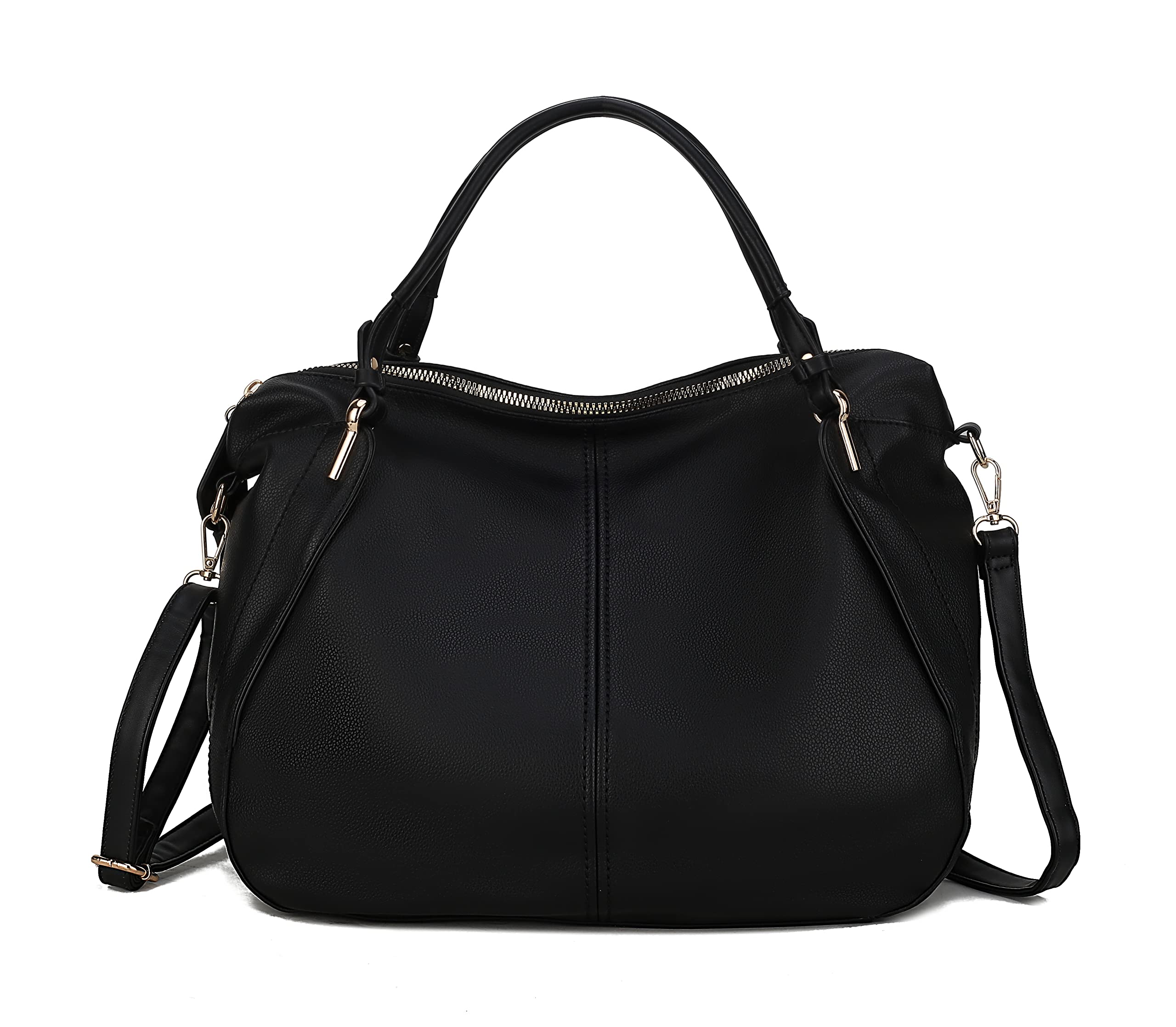MKF Collection Women's PU Leather Weekender Bag - Stylish Slouchy Shoulder Purse with Top Handle for Travel, Work & Casual Outings