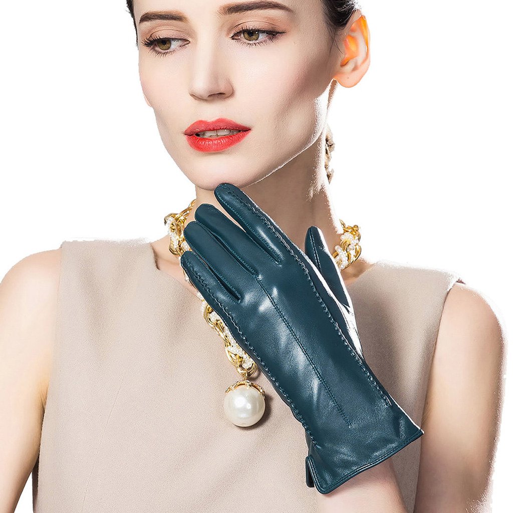 XOMO Women's Genuine Lambskin Leather Driving Gloves - Soft Touch, Warm & Elegant Winter Gloves for Driving, Outdoor & Daily Use